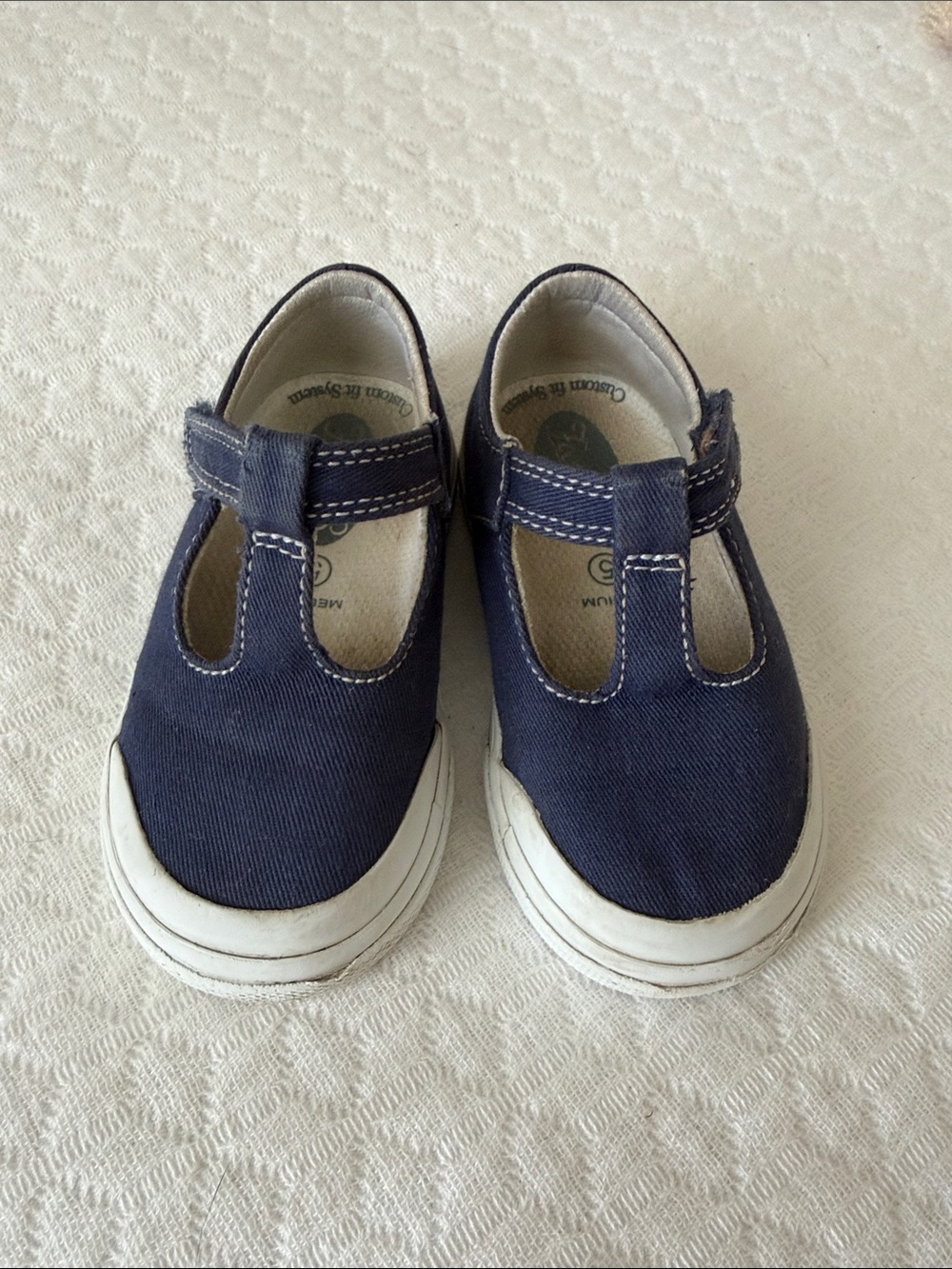 Kids Navy Canvas Sneakers